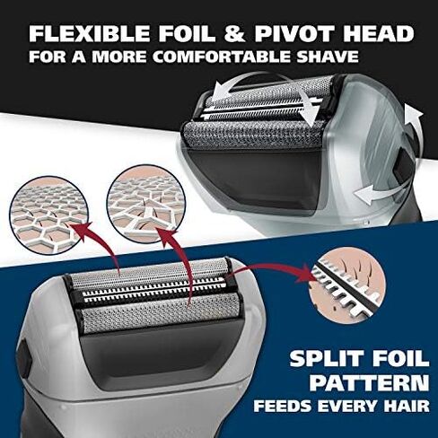 Wahl Speed Shave, Rechargeable Lithium Ion Wet/Dry Waterproof Facial Hair Shaver With Speedflex Precision Foils - Model 7061-500 in Kuwait