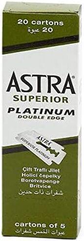 Astra Platinum Double Edge Safety Razor Blades ,100 Count (Pack of 1) in Saudi Arabia