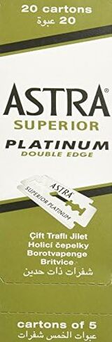 Astra Platinum Double Edge Safety Razor Blades ,100 Count (Pack of 1) in Saudi Arabia