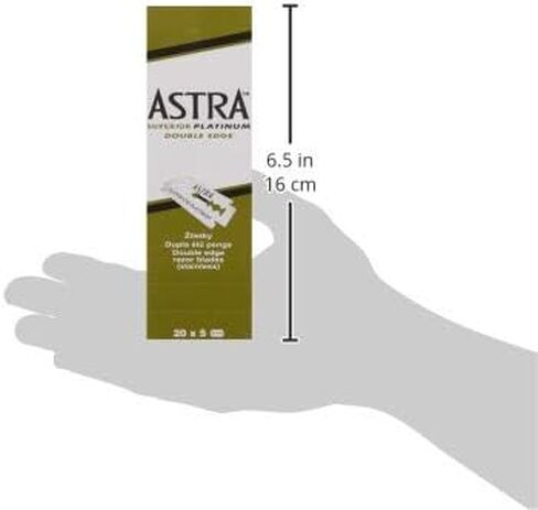 Astra Platinum Double Edge Safety Razor Blades ,100 Count (Pack of 1) in Saudi Arabia