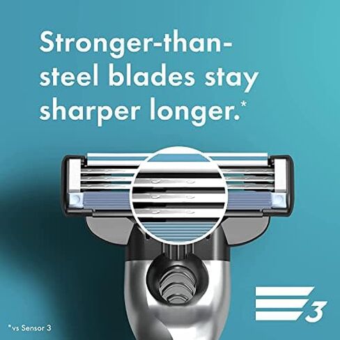 Gillette Mach3 Razors for Men, 1 Gillette Razor, 4 Razor Blade Refills in Saudi Arabia
