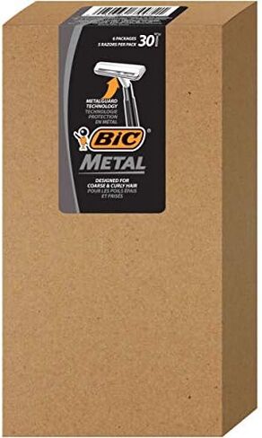 BIC Bic metal men's disposable shaving razors, single blade, 30 count (6 packs of 5 razors), 30 Count in Saudi Arabia