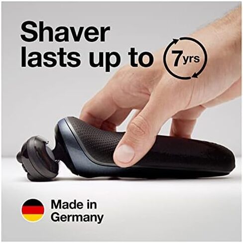 Braun for Sensitive Skin Electric Razor for Men, Waterproof, Rechargeable, Clean & Charge Station with Travel Case, Black with Clean & Renew Refill Cartridges, 6 Count, Pack of 1 in Kuwait