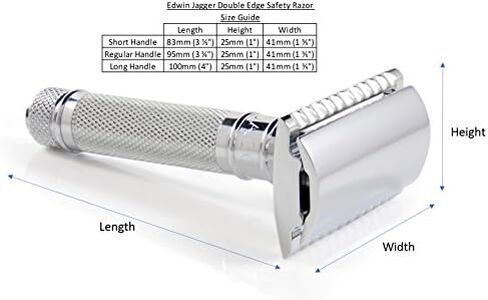 Edwin Jagger Double Edge Safety Razor, Ivory Rubber Coated, Short Handle, 5 count in Saudi Arabia