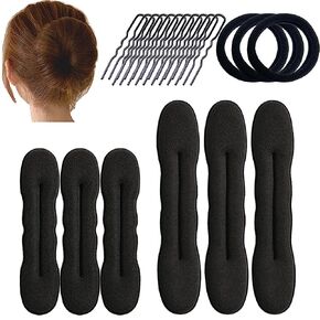 صانع كعكة الشعر، كعكة جورب إسفنجية إسفنجية، كعكة شعر لهيراغامي، كعكة جورب فرنسية ملتوية للأطفال والنساء، أداة شعر كعكة الشعر وإكسسوارات تشكيل التاج in Kuwait