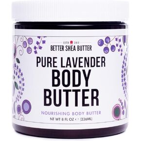 Deep Moisture LAVENDER Body Butter for Dry Skin Relief | with Raw Shea Butter | Body Cream for Women | No Artificial Fragrances | 8 oz in Saudi Arabia