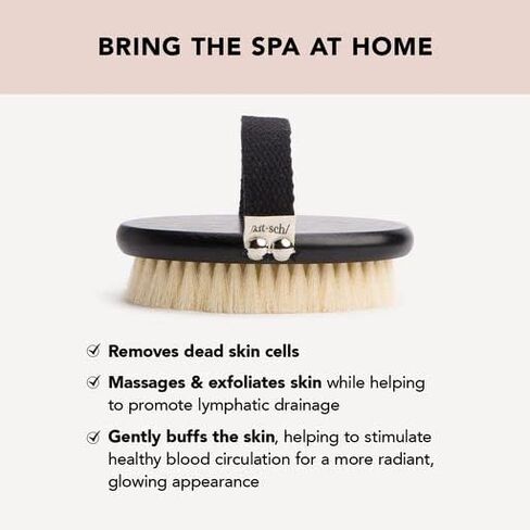 Kitsch Exfoliating Body Scrubber - Soft Vegan Bristle Dry Brush for Sensitive Skin | Gentle Back Scrubber Shower Brush | Dry Brushing Body Brush | Shower Scrubber for Body Exfoliator & Massage, 1count in Kuwait