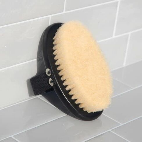 Kitsch Exfoliating Body Scrubber - Soft Vegan Bristle Dry Brush for Sensitive Skin | Gentle Back Scrubber Shower Brush | Dry Brushing Body Brush | Shower Scrubber for Body Exfoliator & Massage, 1count in Kuwait