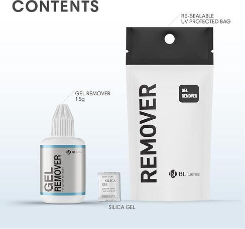 مزيل جل لتطويل الرموش من بي إل لاشز بلينك 15 جرام | خالي من الأسيتون، تركيبة سريعة إزالة الرموش وعديمة الرائحة للعيون الحساسة والرموش الطبيعية in Kuwait