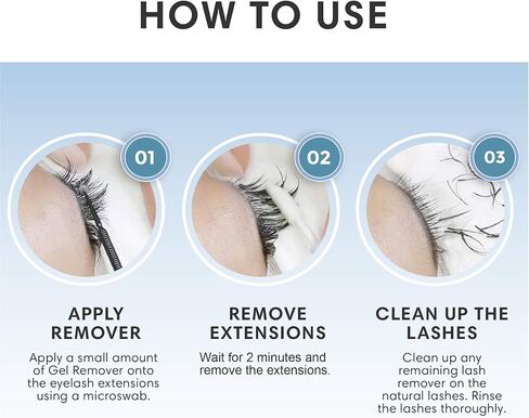 مزيل جل لتطويل الرموش من بي إل لاشز بلينك 15 جرام | خالي من الأسيتون، تركيبة سريعة إزالة الرموش وعديمة الرائحة للعيون الحساسة والرموش الطبيعية in Kuwait