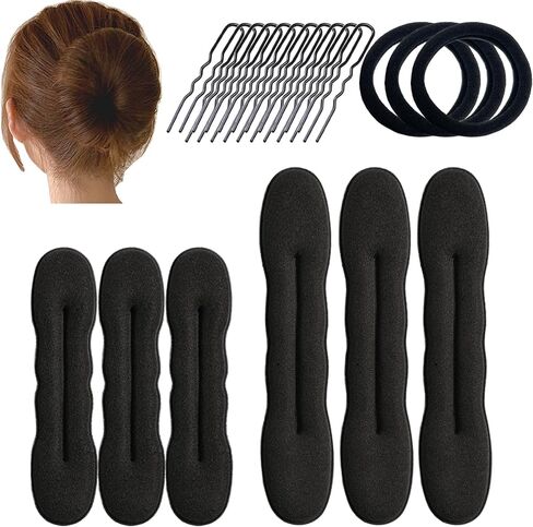 صانع كعكة الشعر، كعكة جورب إسفنجية إسفنجية، كعكة شعر لهيراغامي، كعكة جورب فرنسية ملتوية للأطفال والنساء، أداة شعر كعكة الشعر وإكسسوارات تشكيل التاج in Kuwait