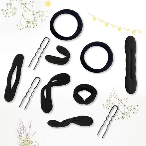 صانع كعكة الشعر، كعكة جورب إسفنجية إسفنجية، كعكة شعر لهيراغامي، كعكة جورب فرنسية ملتوية للأطفال والنساء، أداة شعر كعكة الشعر وإكسسوارات تشكيل التاج in Kuwait