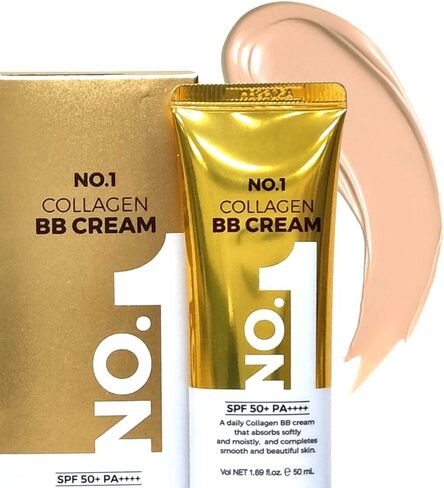 كريم بي بي للوجه بالكولاجين المضاد للتجاعيد من بريتي سكين رقم 1 مع عامل حماية من الشمس SPF50+ / PA++++ (1.69 أونصة سائلة) أكسيد الزنك وثاني أكسيد التيتانيوم in Saudi Arabia
