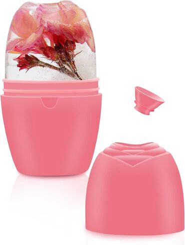 Ice Face Roller, Brighten Skin, Reusable Ice Mold for Face, Ice for Face to Tighten Skin, Silicone Ice Holder for Face, Icing Skincare Gift for Women (Black) in Saudi Arabia