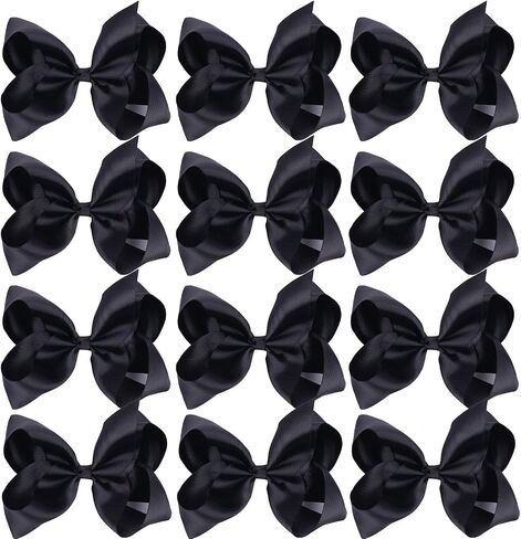 Large Boutique Hair Bows 6 Inch Cheerleading Cheerleader Cheer Bow Alligator Clips(Apple Green) in Saudi Arabia