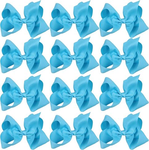 Large Boutique Hair Bows 6 Inch Cheerleading Cheerleader Cheer Bow Alligator Clips(Apple Green) in Saudi Arabia