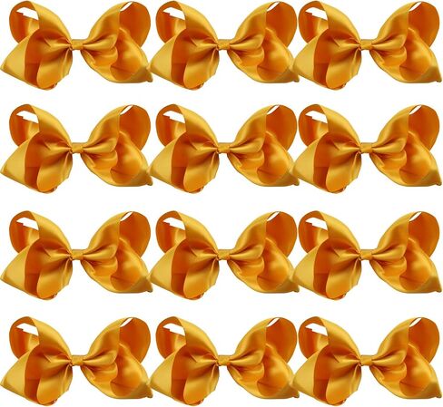 Large Boutique Hair Bows 6 Inch Cheerleading Cheerleader Cheer Bow Alligator Clips(Apple Green) in Saudi Arabia