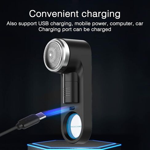 ماكينة حلاقة كهربائية صغيرة الحجم محمولة للاستخدام الرطب والجاف للرجال قابلة لاعادة الشحن بمنفذ USB سهلة الاستخدام بزر واحد مناسبة للمنزل والسيارة والسفر in Saudi Arabia