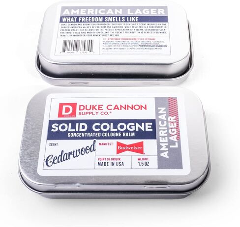 Duke Cannon Supply Co. Solid Cologne for Men Special Issue Vetiver + Oakmoss (Fresh Air, Sandalwood) - Concentrated Balm, Travel-Friendly Tin, Made with Natural & Organic Ingredients 1.5 oz (1 unit) in Saudi Arabia
