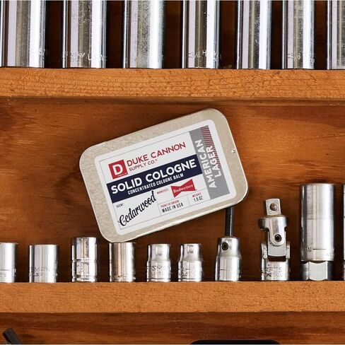Duke Cannon Supply Co. Solid Cologne for Men Special Issue Vetiver + Oakmoss (Fresh Air, Sandalwood) - Concentrated Balm, Travel-Friendly Tin, Made with Natural & Organic Ingredients 1.5 oz (1 unit) in Saudi Arabia