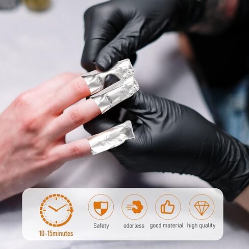 100 Pcs Nail Polish Remover Foil Nail Wraps Soak off Foils Cotton Pads Aluminium with Cuticle Pusher Aluminium Foil Nail Remover with Pre-attached Lint-free Pads100 Pcs Foil Nail Wraps Soak off Foils in Saudi Arabia
