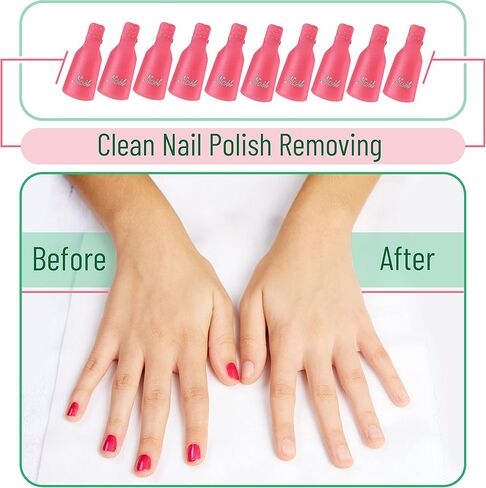 مشابك ازالة طلاء الاظافر من سليك- 10 قطع، مشابك ازالة طلاء الجل، مشابك ازالة طلاء الاظافر، مشابك لازالة طلاء الاظافر، مشابك ازالة جل الاظافر، مشابك نقع الاظافر in Kuwait