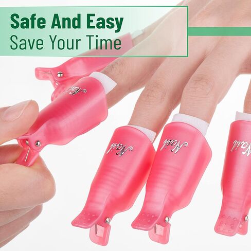 مشابك ازالة طلاء الاظافر من سليك- 10 قطع، مشابك ازالة طلاء الجل، مشابك ازالة طلاء الاظافر، مشابك لازالة طلاء الاظافر، مشابك ازالة جل الاظافر، مشابك نقع الاظافر in Kuwait