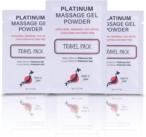 Premium Nuru Massage Gel Powder | 5g Travel Sachet Makes 500ml/ 16.9 fl oz | Made in Japan Paraben & Glycerine Free in Saudi Arabia