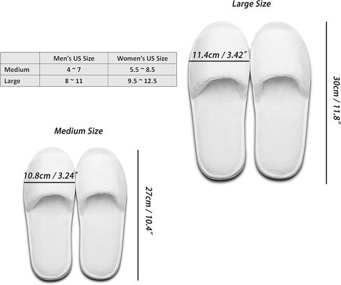 echoapple 5 Pairs of Deluxe Open Toe White Slippers for Spa, Party Guest, Hotel and Travel (Medium, White-5 Pairs) in Saudi Arabia