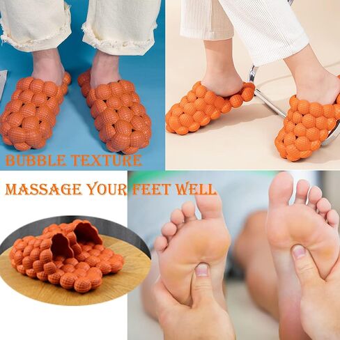 AIMINUO Bubble Slides Slippers for Women Men,Funny Massage Slippers,Golf Ball Slides,Cloud Cushion Thick Sole Spa Slides,Non-slip Stress Relief Reflexology Sandals,Shower Bedroom Slippers in Saudi Arabia
