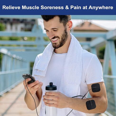 4 Output Dual Channel TENS Unit Muscle Stimulator, 40 Level Intensity 24 Modes Machine for Pain Relief Therapy, Rechargeable Electric Pulse Massager with 10 Electrode Pads for Knee, Back Pain etc in Kuwait