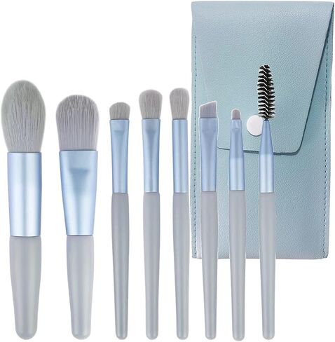 Makeup Brushes 8 Pieces Makeup Brush Set, Makeup Brushes Foundation Blend Blush Concealer Eye Shadow Blend Eye Liner Makeup Brush Set for Travel Makeup Bag (Apricot) in Kuwait