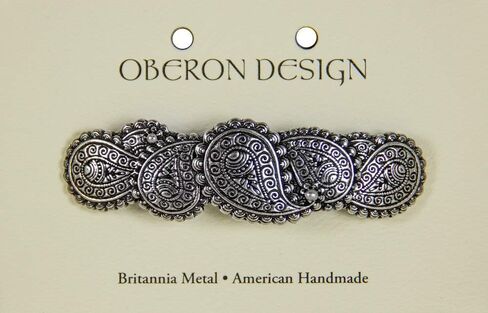 مشبك شعر بيزلي، متوسط مصنوع يدويًا ومصنوع في الولايات المتحدة الأمريكية بمشبك فرنسي مستورد 70 مم من شركة أوبيرون ديزاين in Kuwait