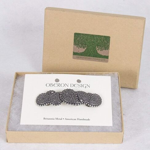 مشبك شعر بيزلي، متوسط مصنوع يدويًا ومصنوع في الولايات المتحدة الأمريكية بمشبك فرنسي مستورد 70 مم من شركة أوبيرون ديزاين in Kuwait