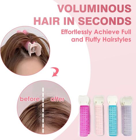 8 قطع مشابك تكثيف الشعر للجذور - مشابك شعر فيلكرو - مشبك تكثيف الشعر - مشابك تكثيف الشعر المنفوش - مشابك تكثيف الشعر الفورية للنساء in Kuwait