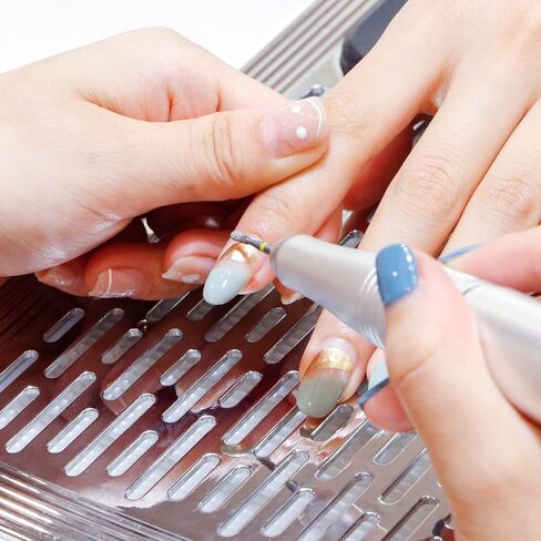 Ownsig Nail Vacuum Dust Collector 80W Nail Dust Collector for Acrylic Nails Rechargeable Nail Dust Extractor with 2pcs Reusable Filter Nail Ventilation System for Nail Salon White in Kuwait