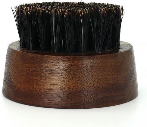 Boar Bristle Hair Beard Brush for Men, Small and Round Beard Brush, Pocket Travel Men's Wooden Mustache Brush (Skull) in Saudi Arabia