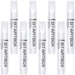 Nail Glue for Acrylic Nails - Nail Glue for Press On Nails, 8 Pcs BTArtbox Adhesive Super Bond for Fake Nails Tips Long Lasting, 0.07 oz in Saudi Arabia