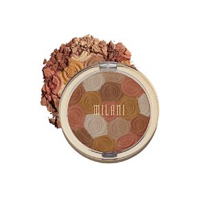Milani Illuminating Face Powder - Amber Nectar (0.35 Ounce) Cruelty-Free Highlighter, Blush & Bronzer in One Compact to Shape, Contour & Highlight