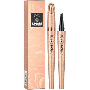 ObiPosay Waterproof Dark Brown Eyebrow Microblading Pen - Four Point Brow Pen for Natural-Looking Eyebrows, Long-Lasting and Smudge-Proof, Lifts and Defines Eyebrows for a Sculpted Look.(Dark Brown/02) in Saudi Arabia