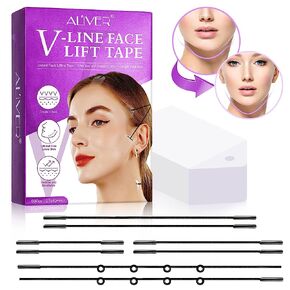 AIQIUSHA Face Lift Tape V-Line Upgraded,Face Slimmer&Neck Invisible and Breathable Lift for Wrinkles with Bands&String,Face Wrinkle Tape Patches for Saggy Skin,Lift and Firm Loose Skin (60PSC) in Kuwait