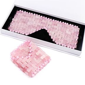 Rose Quartz Jade Mask - Healing Stone, Anti-Wrinkle, Reduces Puffiness, Tension And Headaches., M in Saudi Arabia