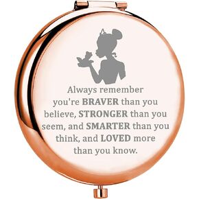 هدية مستوحاة من MYOSPARK Princess The Frog هدية لمحبي الأميرة Tiana Princess مرآة مكياج صغيرة مجوهرات هدية لمحبي الضفدع (مرآة P-Frog)