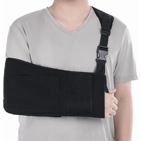 حبال للذراع نحو السماء، حزام دعم طبي لمعصم الكوع المكسور، مانع حركة قابل للتعديل وخفيف الوزن، دعامة كتف دوارة للكتف، مبطن قابل للتعديل in Kuwait