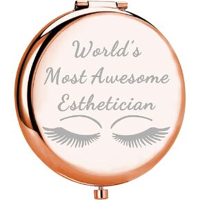 Esthetician Gifts Lashes Girl Artist Compact Makeup Mirror Makeup Graduation Pocket Mirror Estheticians Appreciation Gifts (Esthetician Makeup Mirror)