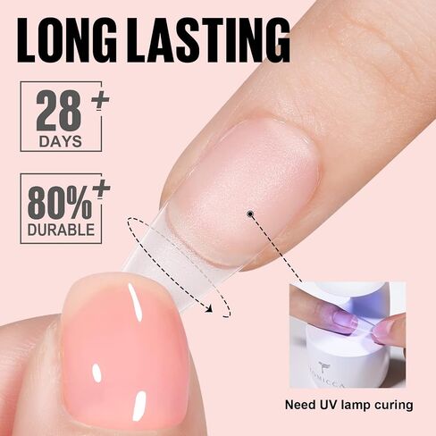 Solid Gel Nail Glue - Gel Nail Glue Upgrade Suitable for Acrylic-Nails, Soft Gel Nail Tips and Press On Nails (Curing Needed), Convenient and Fast, Long Lasting and Easy to Use 15g in Saudi Arabia