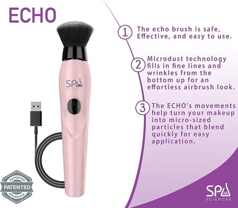 Spa Sciences ECHO - Makeup Brush for Flawless Blending, Contouring, Highlight & Airbrush Finish - 3 Speeds - Rechargeable in Saudi Arabia