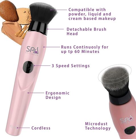 Spa Sciences ECHO - Makeup Brush for Flawless Blending, Contouring, Highlight & Airbrush Finish - 3 Speeds - Rechargeable in Saudi Arabia