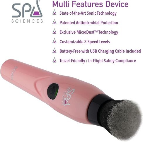 Spa Sciences ECHO - Makeup Brush for Flawless Blending, Contouring, Highlight & Airbrush Finish - 3 Speeds - Rechargeable in Saudi Arabia