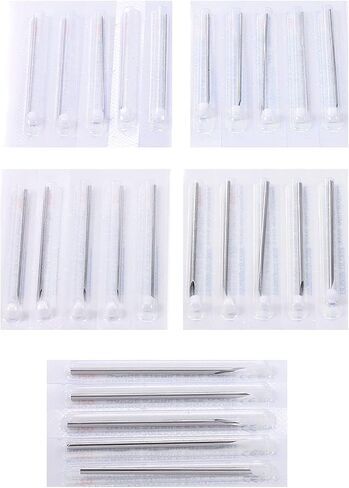 Heienngy 18G Piercing Needles 14G-20G Surgical Stainless Steel Body Jewelry Needles 18 Gauge Piercing Kit Hoop Earrings Stud Rook Daith Snug Conch Lobe Forward Helix Earrings Piercing Jewelry Needles in Kuwait